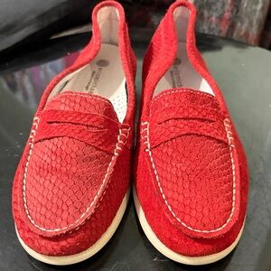Eric Michael Red and White Leather Insole Shoe